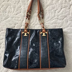 Tory Burch Navy/brown bag. Authentic